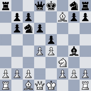 r2qk1nr/1pp2Bpp/1pnp4/4p3/3PP1b1/5N2/PPP2PPP/R1BQK2R b KQkq - 0 8